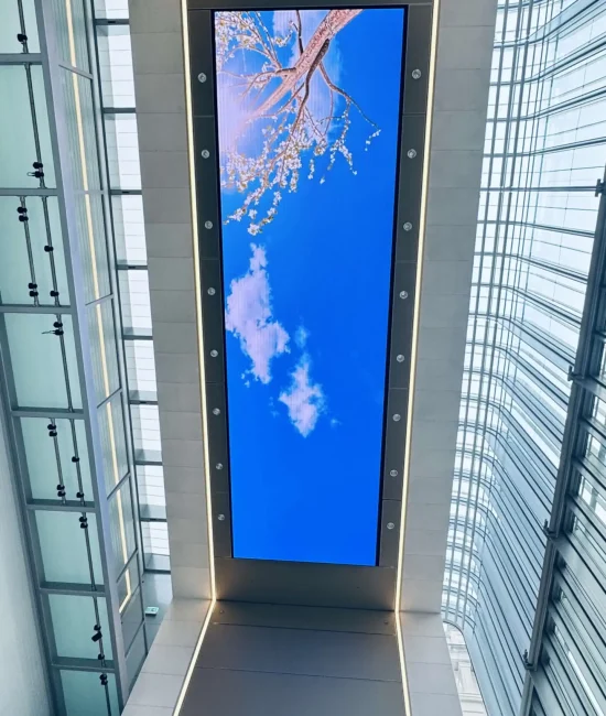 Bertelsmann Hauptstadtrepräsentanz Berlin LED Video Wall Decke im Wintergarten PRO VIDEO GmbH