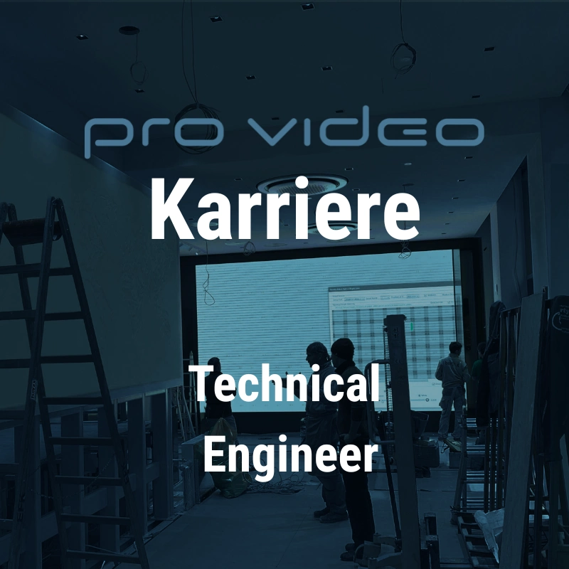 Technikerteam bei der LED-Wand-Installation – Karriere als Technical Engineer (AV-Techniker) bei PRO VIDEO